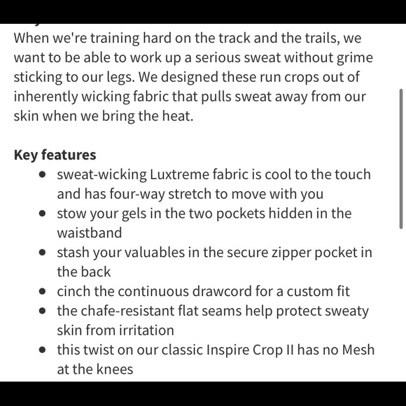 Lululemon Run: Inspire Crop II - Picture 8 of 14